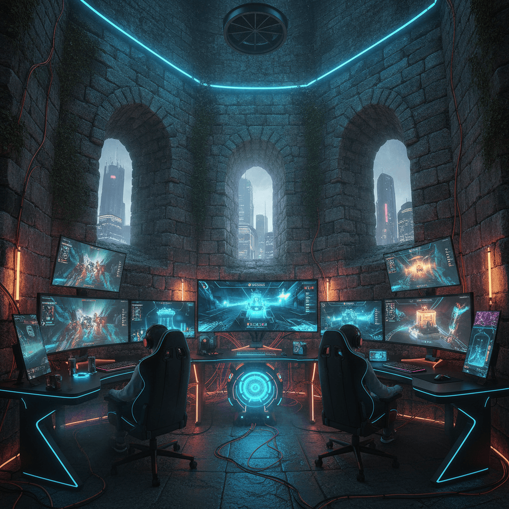 Salle gaming dans la tour